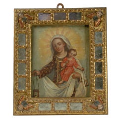 Spanish Colonial Painting - Our Lady of Mount Carmel