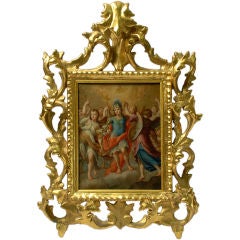 18th Century Spanish Colonial Oil on Copper Painting