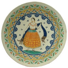 Rare Antique Mexican Talavera Poblana Platter