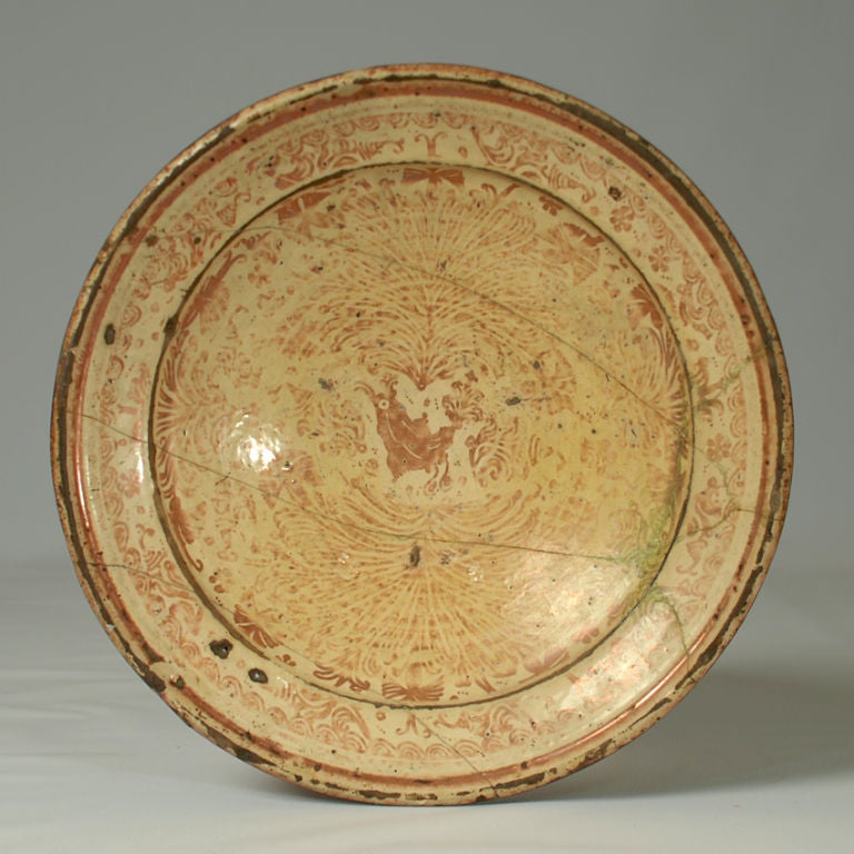 A Fine and Rare 17th Century Hispano Moresque Lusterware Charger