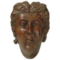 Antique Mexican Carved and Polychrome Painted Plaque-Circa 1850