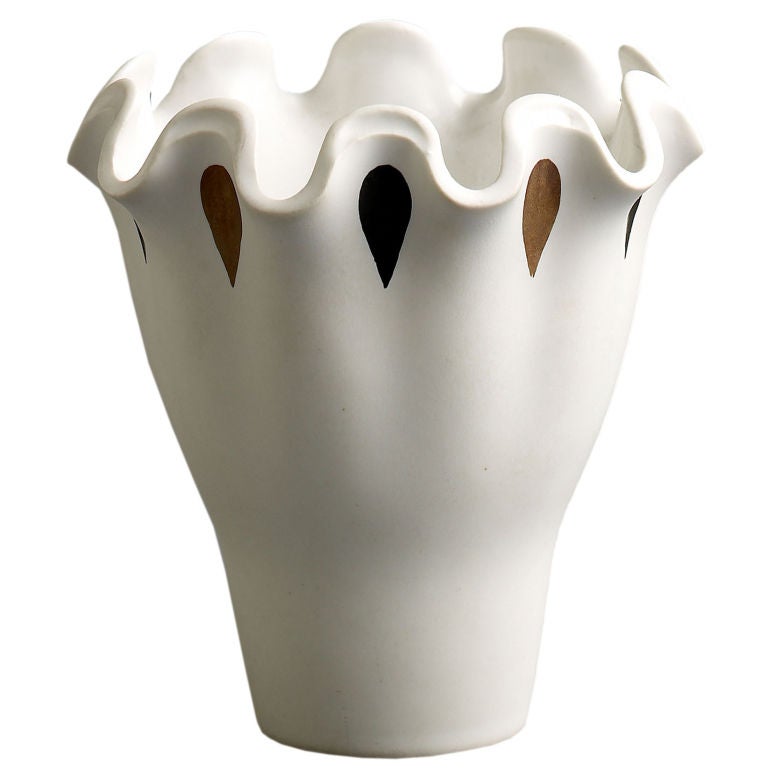 Wilhem Kage for Gustavsberg ceramic vase For Sale