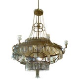 Very Large Chandelier with Mirrored Interior