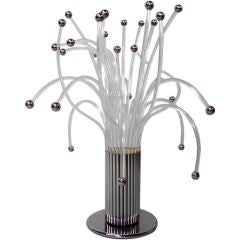 A Chrome and Lucite " Medusa " Lamp