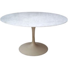 A Tulip Base Marble Top Dining Table by Eero Saarinen