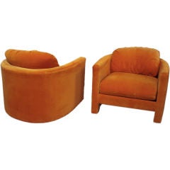 A Pair of Mod Tub Chairs by Selig Company