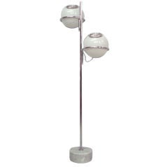 Glass chrome marble floor lamp by Reggiani