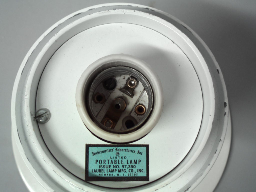 A Pair of Glass Globe Table Lamps by Laurel