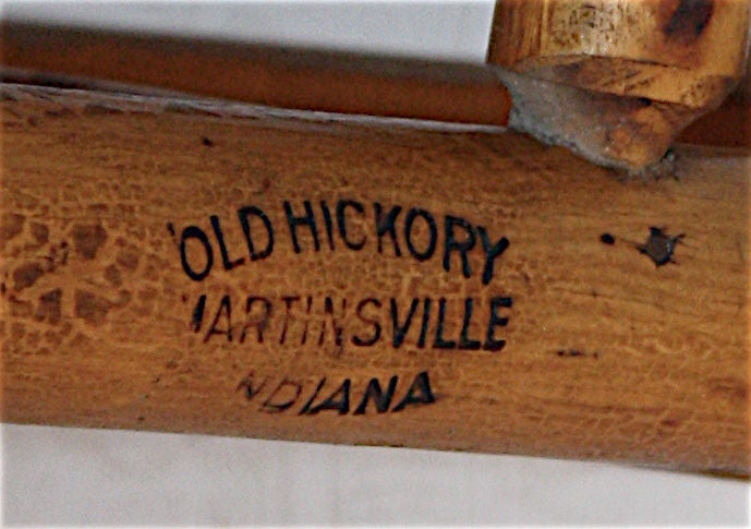 Mid-20th Century Pair Old Hickory Rustic Porch Rockers