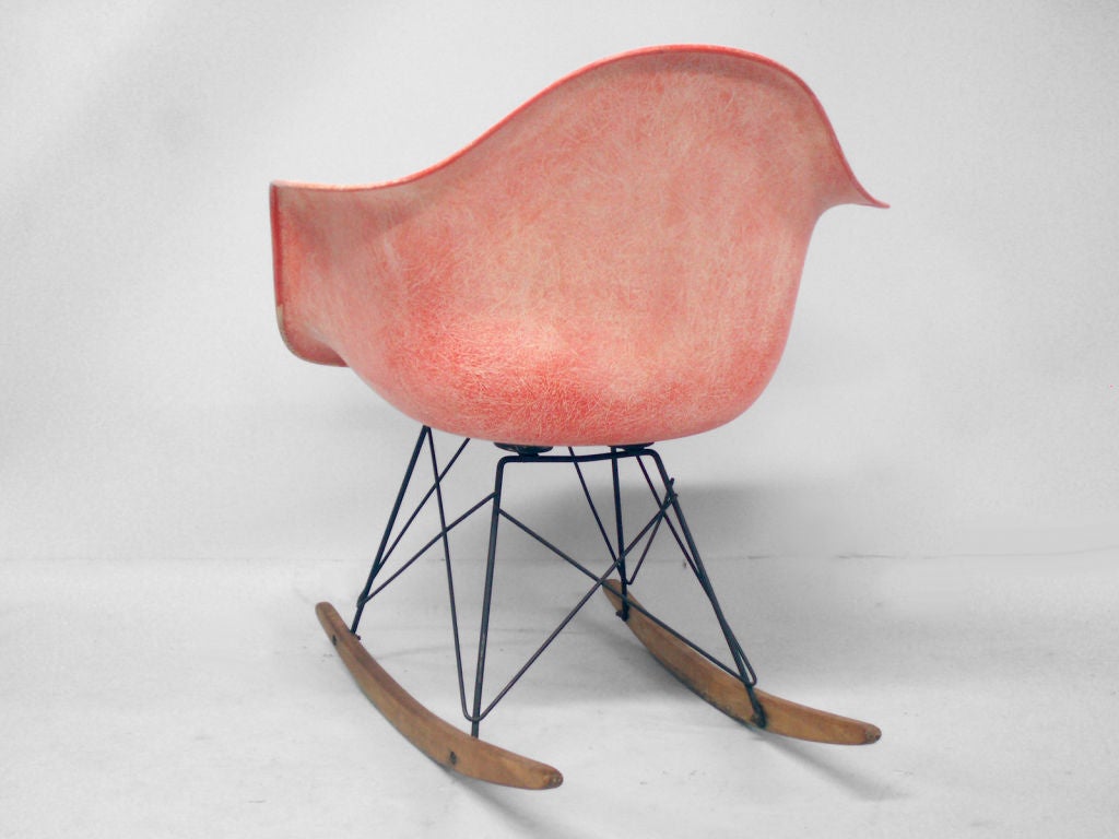 Mid-20th Century An Early Eames Rope Edge Rocker by Charles & Ray Eames