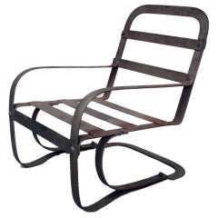 Moderne Art Deco Steel Chair by McKay 2