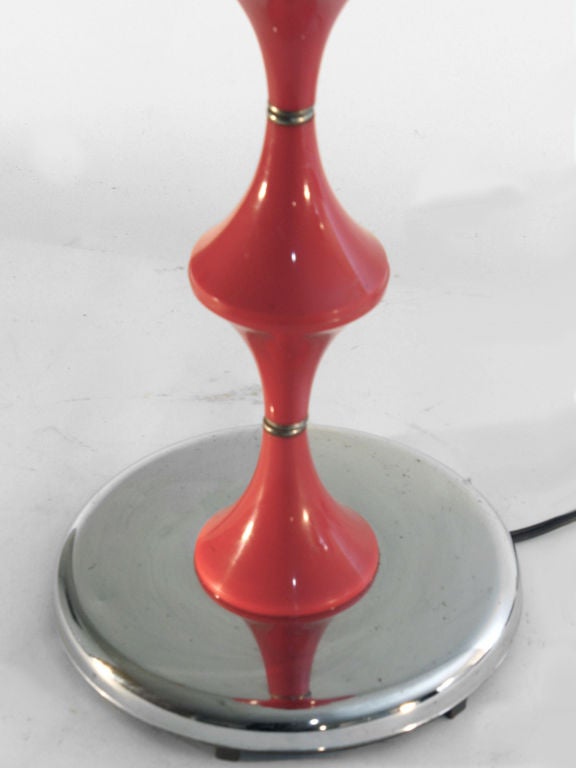 Tall Op / Pop Table lamp in the manner of Verner Panton