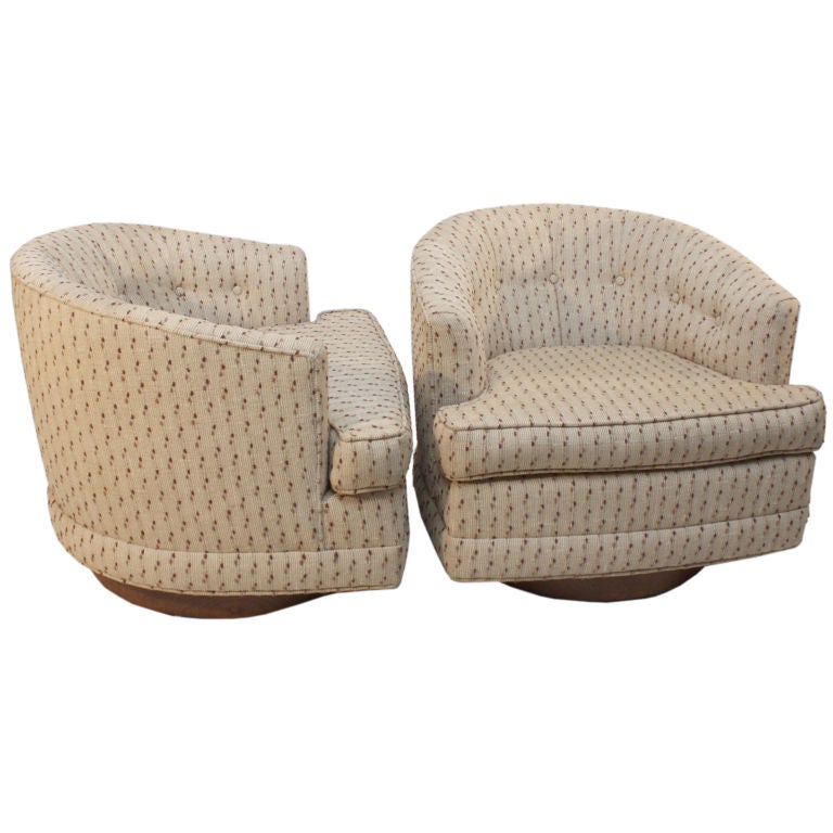 Milo Baughman For Thayer Coggin Swivel Tub Chairs At 1stdibs Pair Milo Baughman For Thayer Coggin Swivel Tub Chairs At 1stdibs
