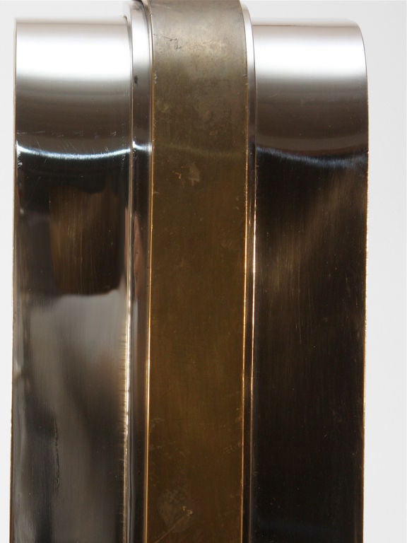 Andirons - Chrome and Brass