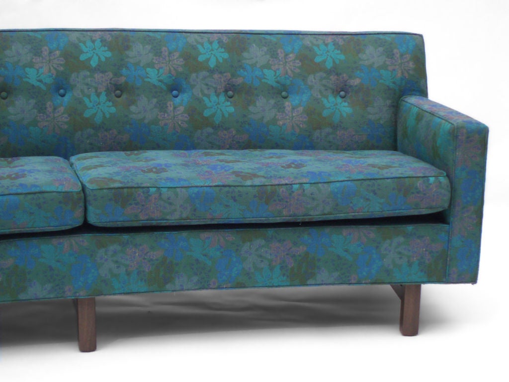 American A Curved Couch with Dunbar Logo Decking by Edward Wormley
