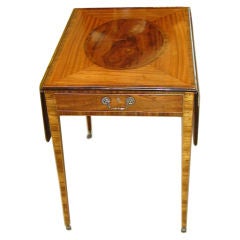 GEORGE III PERIOD SATINWOOD INLAID RECTANGULAR PEMBROKE TABLE