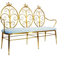 Italian Brass Settee