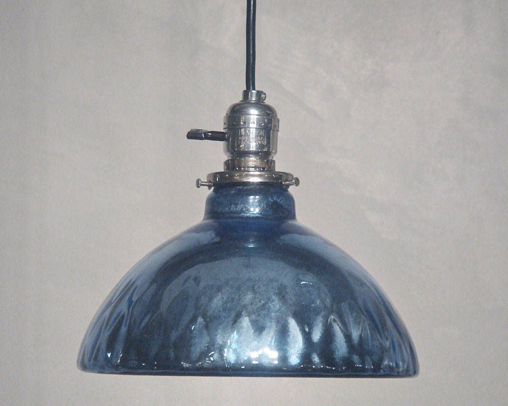 Blue Mercury Glass Pendant Lights