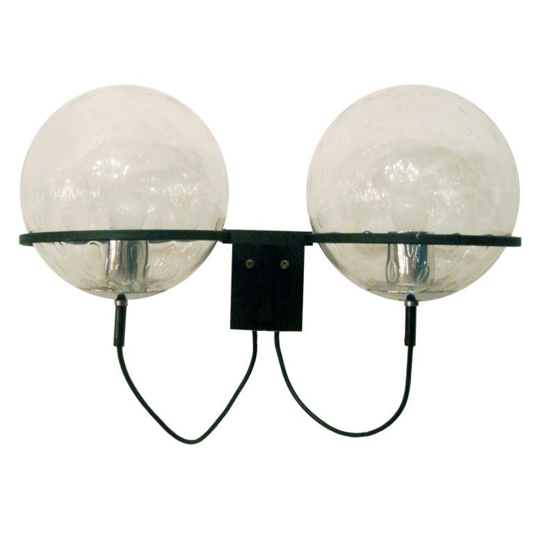 Pair of Raak Double Globe Sconces at 1stdibs