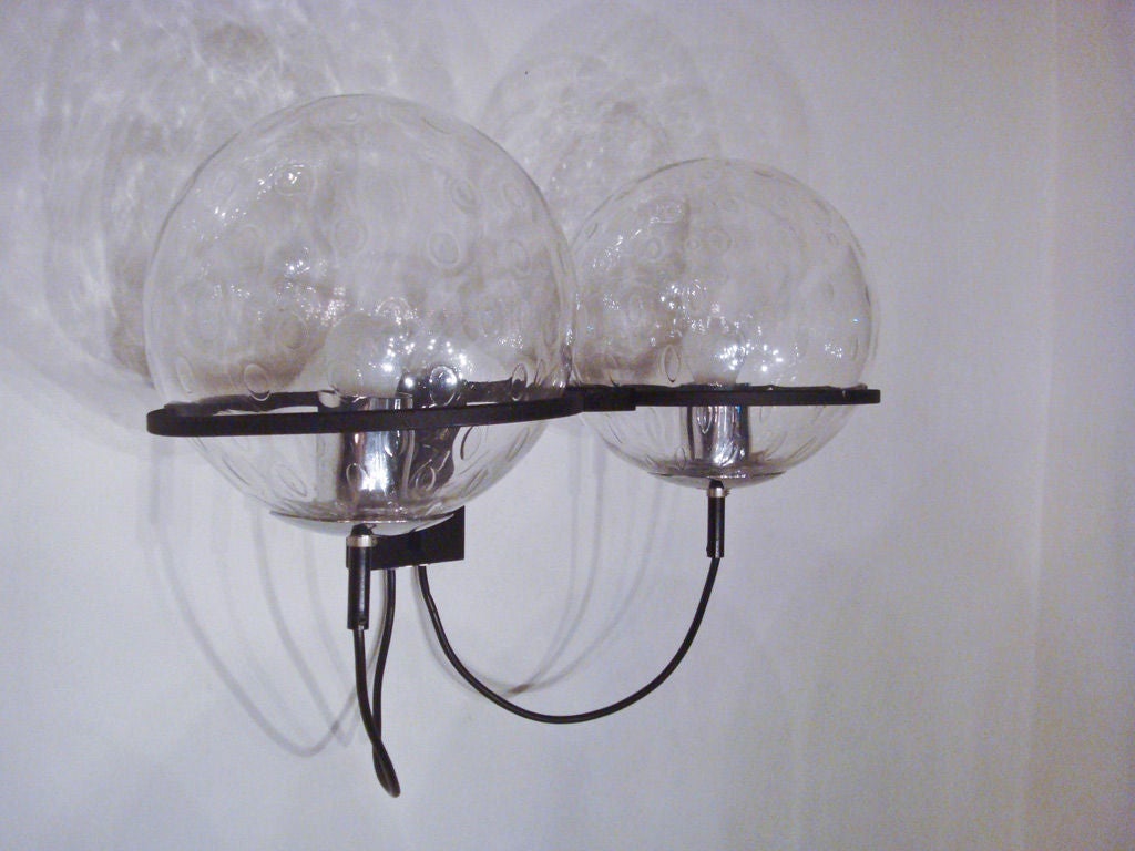 Pair of Raak Double Globe Sconces at 1stdibs