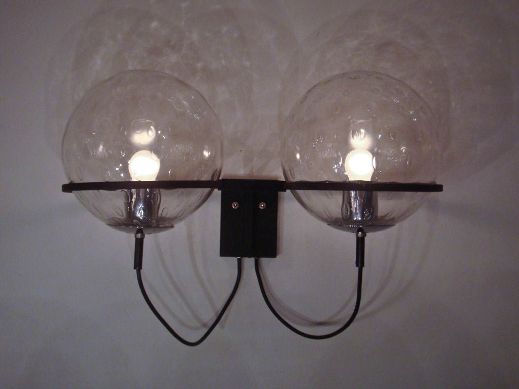 Pair of Raak Double Globe Sconces at 1stdibs