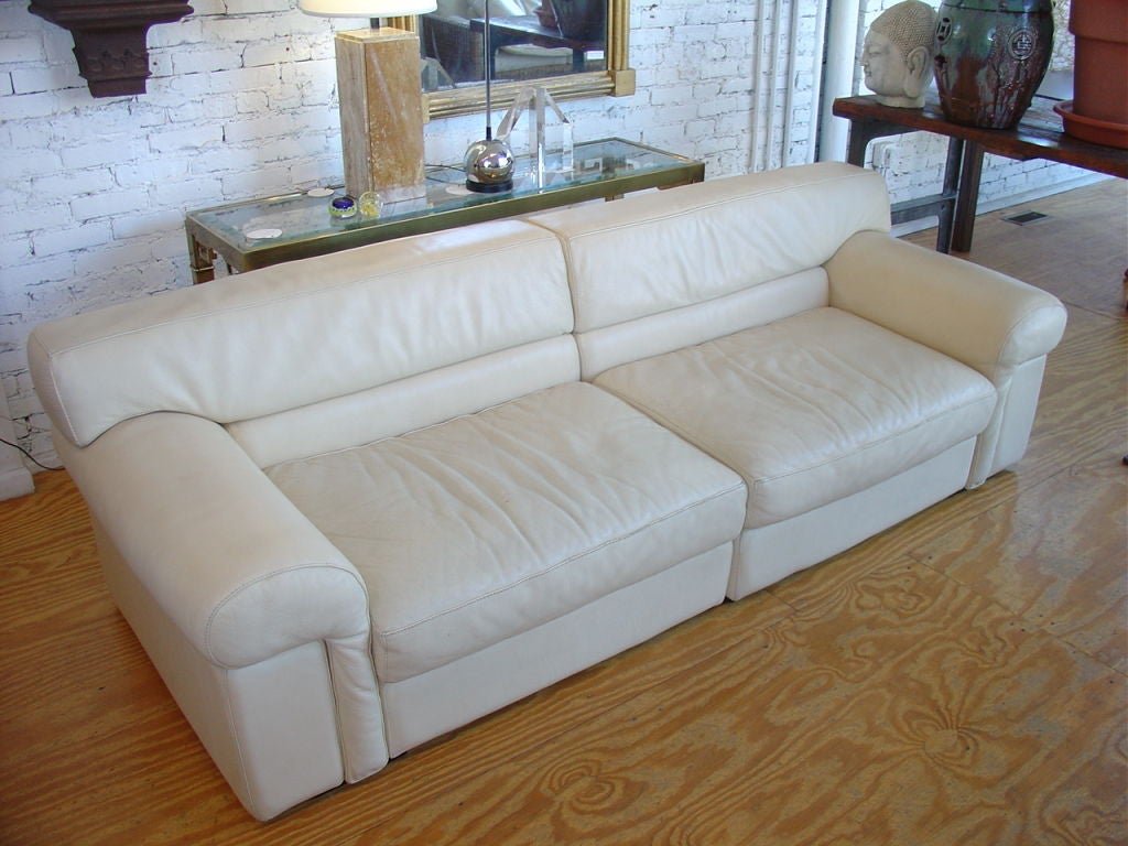 Late 20th Century Roche Bobois Leather Sofa