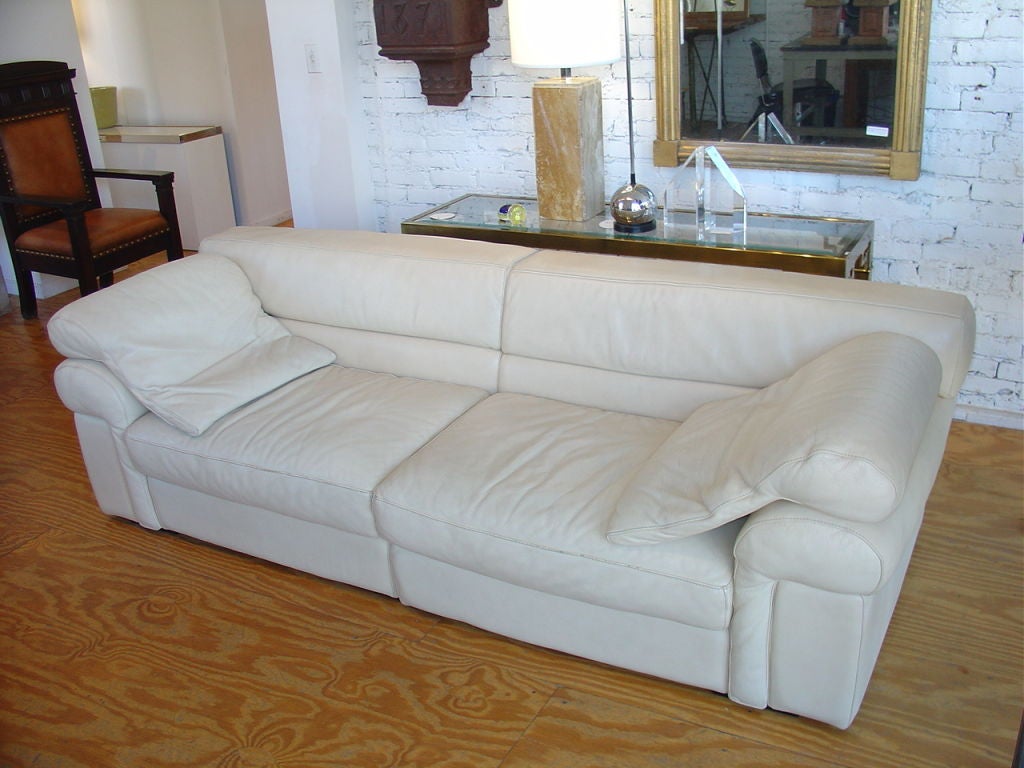 A leather Sofa by Roche Bobois. Made in Italy by Tre Erre.