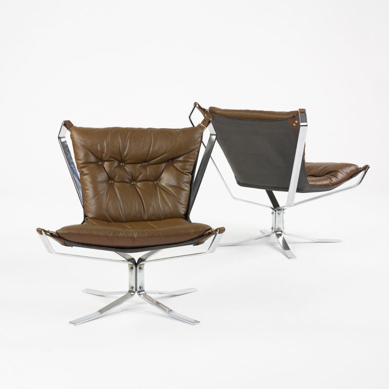 Falcon chairs, pair by Sigurd Russell at 1stDibs