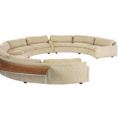 sectional sofa with table by Milo Baughman