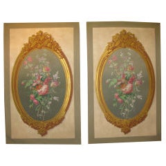 Pair of Victorian era wallpaper panels 1