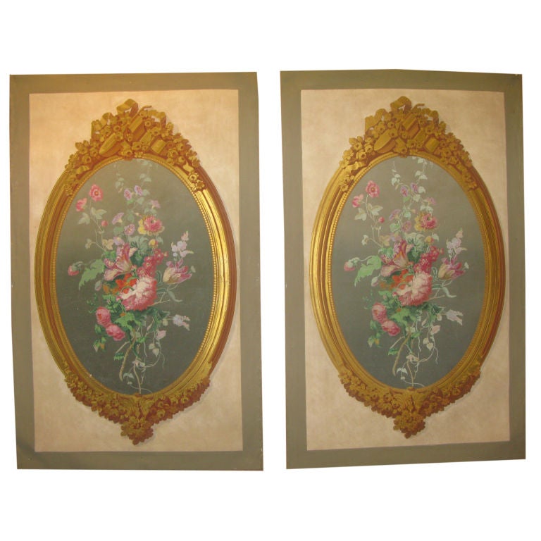 Pair of Victorian Era Wallpaper Panels For Sale at 1stDibs victorian
