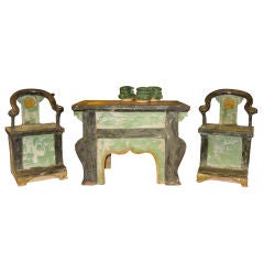 Set of Ming Dynasty Pottery Furniture