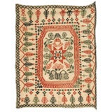 Extremely Rare Weftwork Bedspread, Mid-19th Century 7