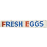 TWO-SIDED TRADE SIGN:  FRESH EGGS & BUTTERMILK, CA 1920-40