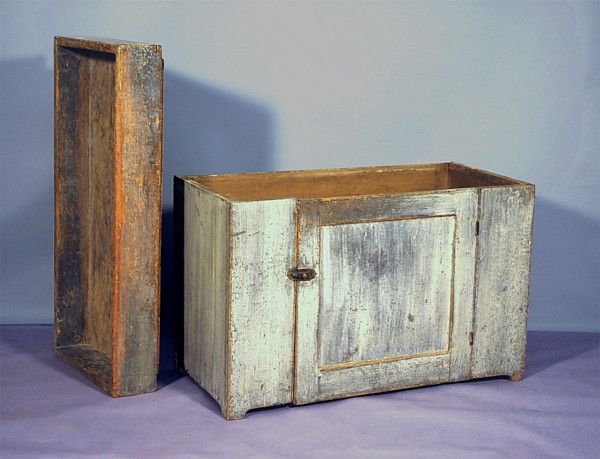 American NEW ENGLAND DRY SINK, GREY PAINT, REMOVABLE WELL, MAYBE VERMONT