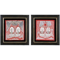 Pair Of Kerchiefs From The 1904 Presidential Campaign: Roosevelt