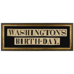 “WASHINGTON’S BIRTHDAY” BANNER