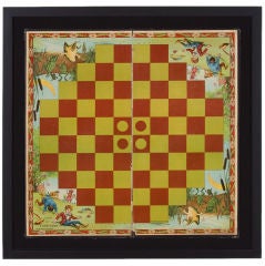 Antique The Game Of Turn-over, 1898 Boardgame Game Board