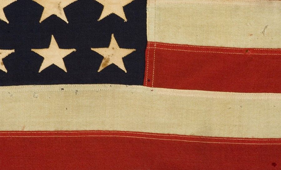 WWII BATTLE FLAG FROM THE U.S.S. FLINT 2