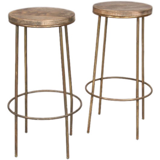 Pair of Industrial Bar Stools