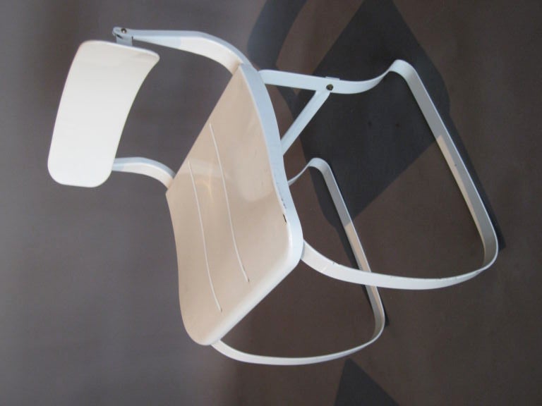 Mid-20th Century Ironrite Health Chair All Metal Version c.1950's