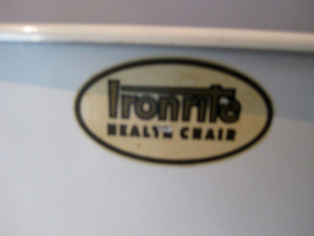 Ironrite Health Chair All Metal Version c.1950's 4