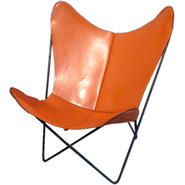 Hardoy "Butterfly" Chair w/ Original Leather Cover c.1960's