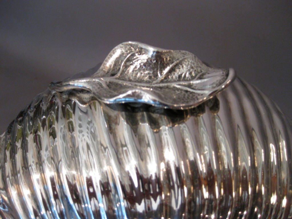 Late 20th Century 1970's Silver Snail Ice Bucket/Table Centerpiece Signed Teghini