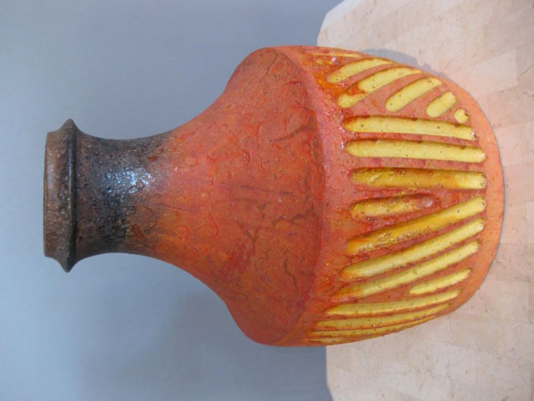 Mid-20th Century Marcello Fantoni Italian Ceramic Vase for Raymor