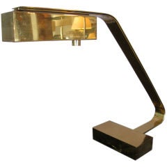 1970's  Solid Brass Cantilever Desk Lamp by Casella