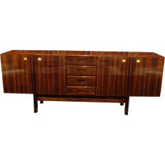 A Modernist Sideboard in Rosewood with Bronze Detailing