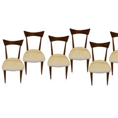 A Set of Six Dining Chairs in Mahogany by Ico Parisi