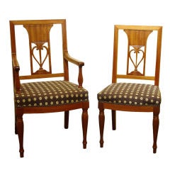 Set of 14 French Mahogany Neoclassic chairs