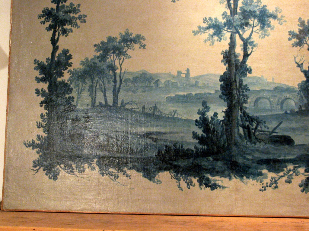 Two Painted Canvasses from Provence, Ca. 1780 1